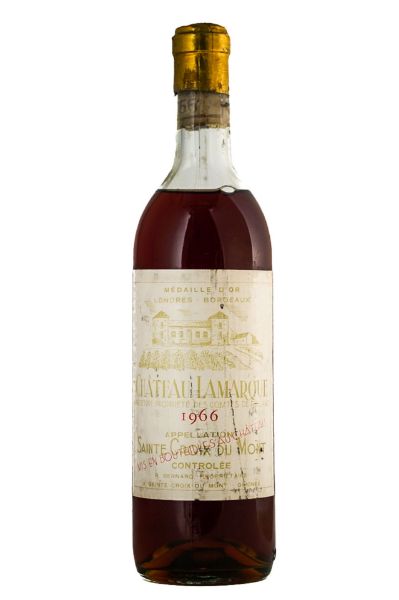 Picture of 1966 Château de Lamarque, Sainte Croix du Mont, Sweet Wine, High shoulder fill