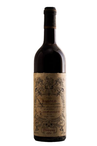 Picture of 1961 Contratto Barolo Riserva del Centenario, Slightly damaged label