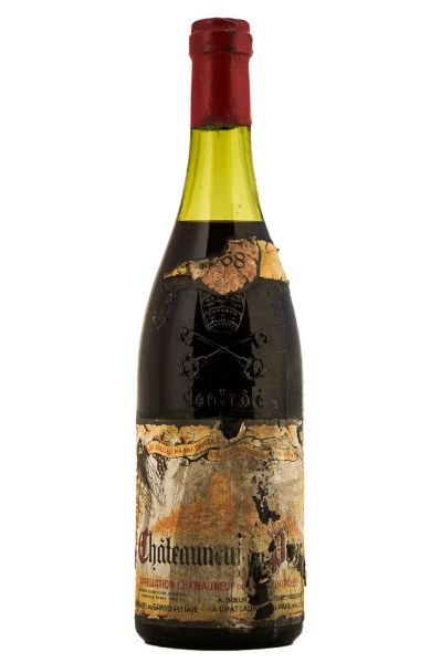 Picture of 1968 Domain du Grand Pierre Châteauneuf du Pape, High shoulder, damaged label