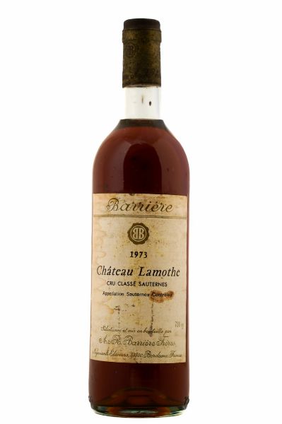 Picture of 1973 Château Lamothe (Barrieres Labels), Grand Cru Classé Sauternes - stained label