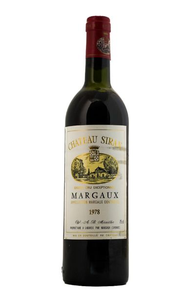 Picture of 1978 Chateau Siran, Grand Cru Margaux, High shoulder/top shoulder fill