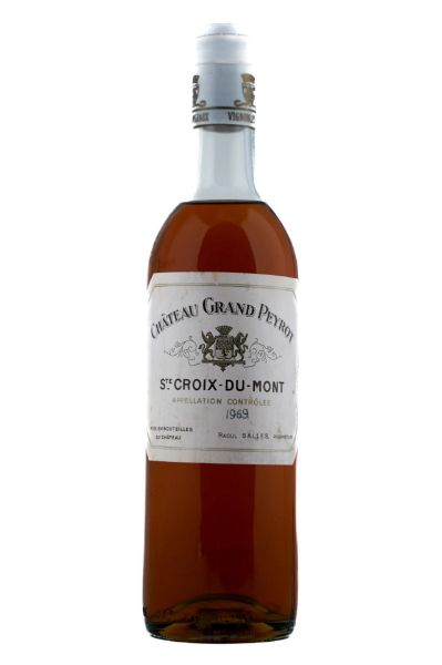 Picture of 1969 Château Grand Peyrot, Sainte Croix du Mont, hand written label 