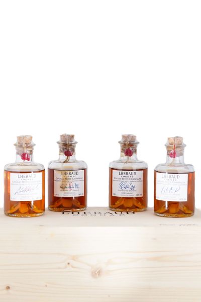 Picture of 1990 Domain Lheraut Cognac Tasting Box, 4 x 200ml bottles