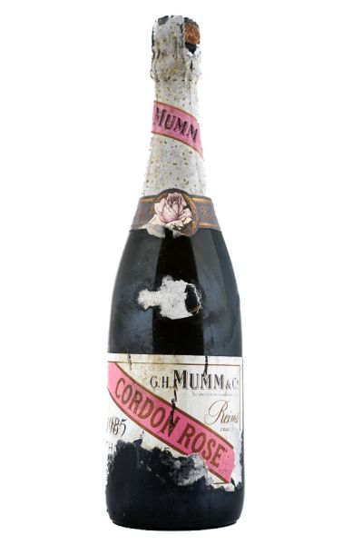 Picture of 1985 Champagne Mumm Cordon Rose Damaged Label