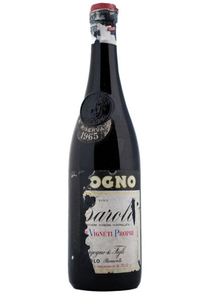 Picture of 1965 Borgogno Barolo Riserva, Damaged cap and label